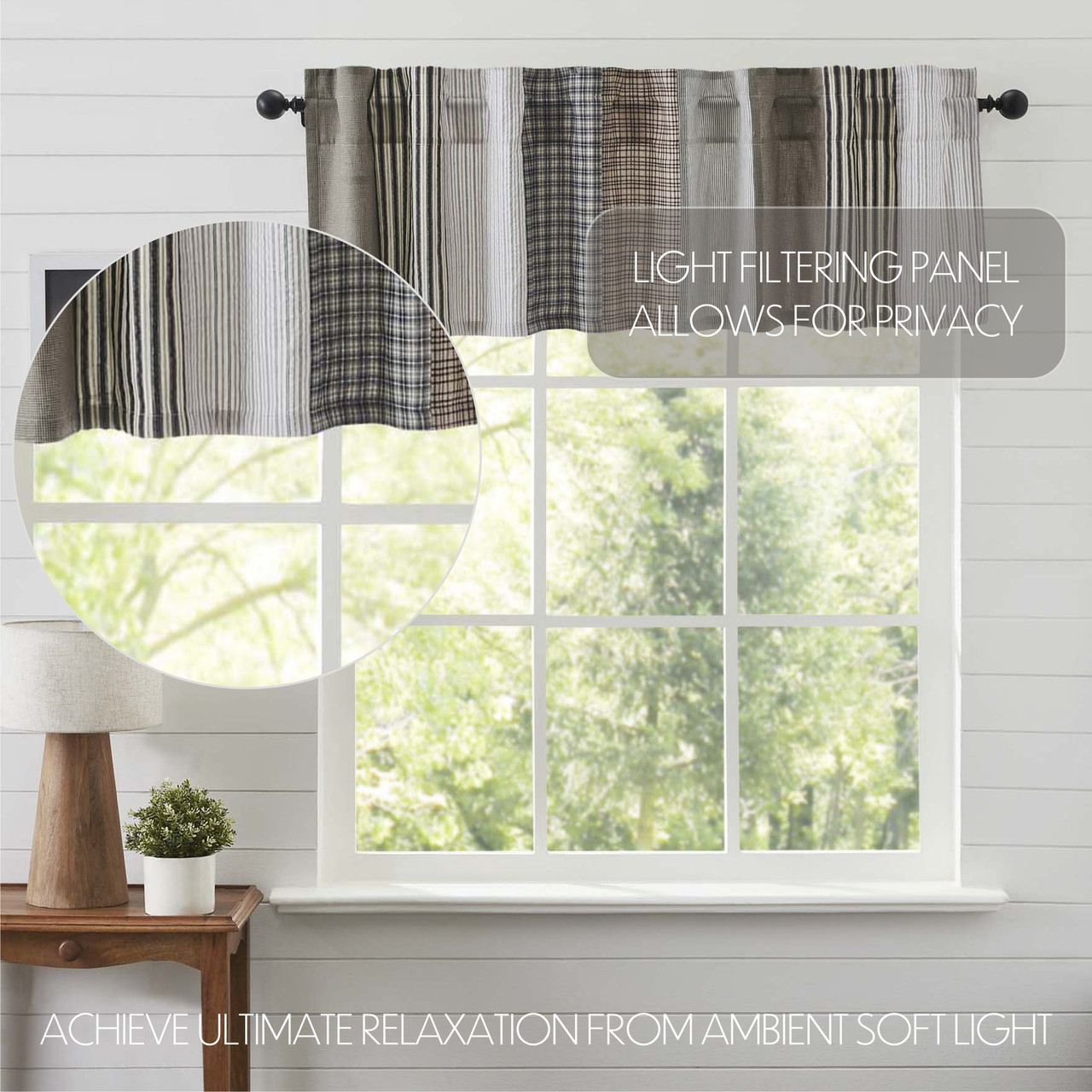 VHC Brands Ashmont Patchwork Tailored Valance - Thumbnail 4