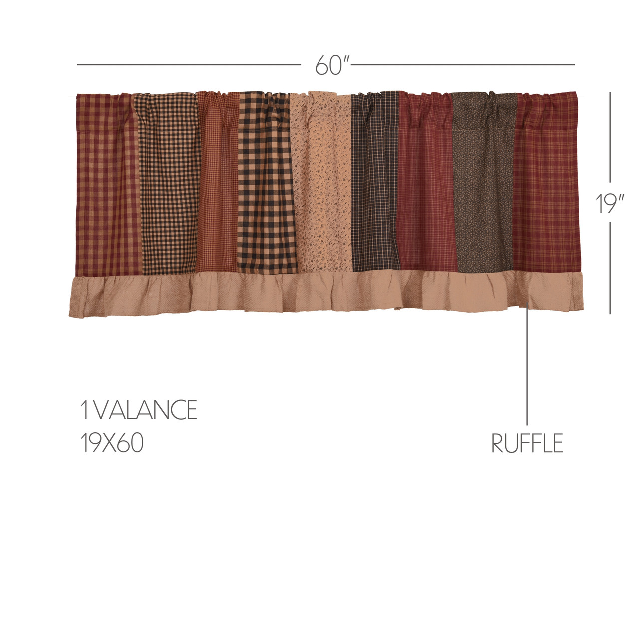VHC Brands Maisie Patchwork Valance - Thumbnail 5