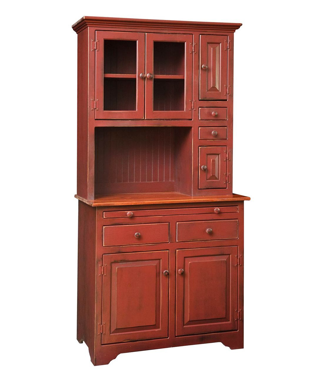 Amish Handcrafted - Colonial Hooiser Hutch - Vintage Creations By Sam