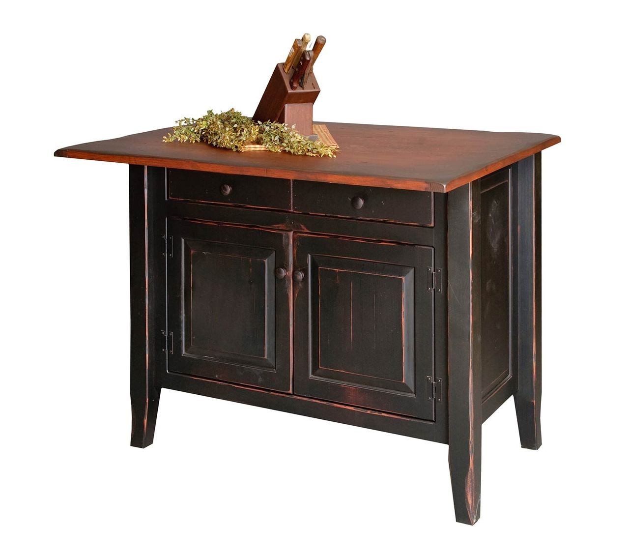 Amish Handcrafted Medium Country Kitchen Island Vintage Creations