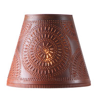 Irvin's Fireside Shade 14 Inch - Chisel Design Finished In Rustic Tin Irvin's Fireside Shade 14 Inch - Chisel Design Finished In Rustic Tin