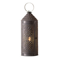 Irvin's Tinware 18" Chimney Lantern Finished In Kettle Black Irvin's Tinware 18" Chimney Lantern Finished In Kettle Black