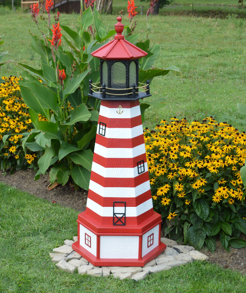 Amish Made - West Quoddy Model - Wood Garden Lighthouses