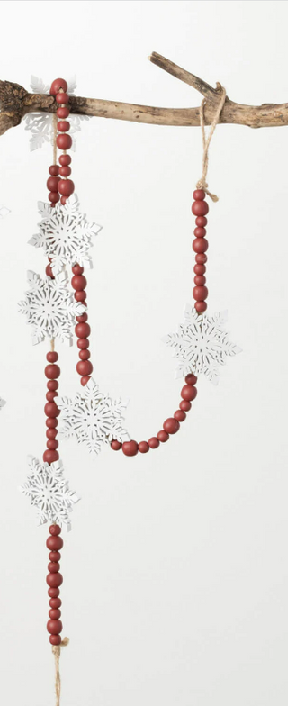 Snowflake Garland - Red