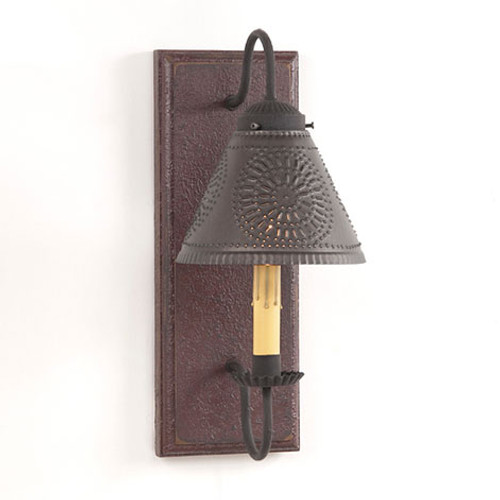 FARMHOUSE COUNTRY PRIMITIVE ARCH SCONCE WALL LIGHT IN COUNTRY TIN FINISH 