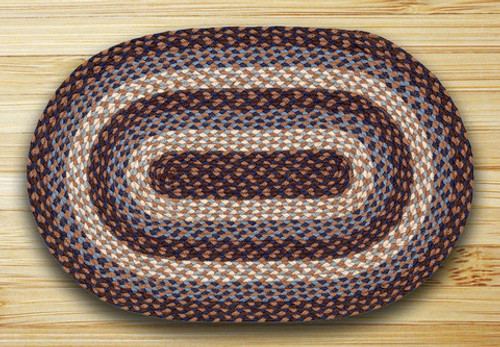 Earth Rugsâ„¢ oval braided jute rug in pictured in: Blue - C-743