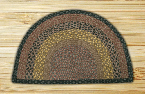 Earth Rugsâ„¢ Slice Braided Jute Rug Pictured In: Brown, Black, & Charcoal