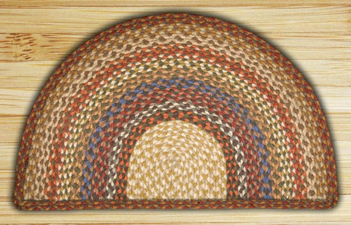 Honey/Vanilla/Ginger Oval Braided Rug 27x45 by Earth Rugs