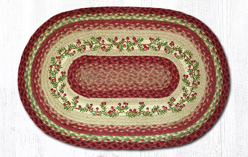 Earth Rugsâ„¢ Oval Patch Rug - Cranberries - OP-390