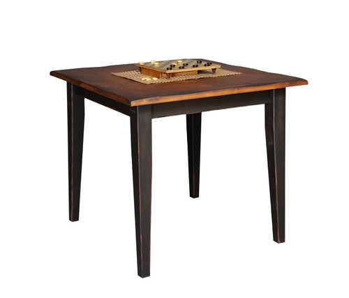 Amish Handcrafted Gathering Table by Vintage Creations By Sam - Finished In Antique 2-Tone Finish, Black With Heritage Stain