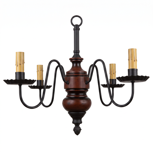 Katie's Frederick Mini Primitive Wooden Chandelier