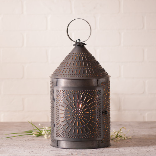 Irvin's Tinware 17" Fireside Lantern Finished In Kettle Black