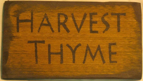 Harvest Thyme Wooden Sign