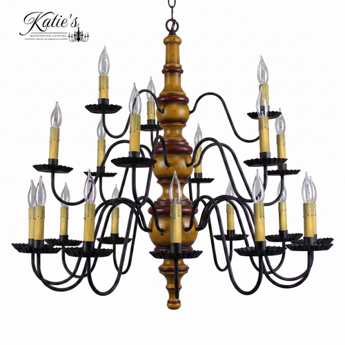 Katie's Elders 3-Tier Primitive Wood Chandelier