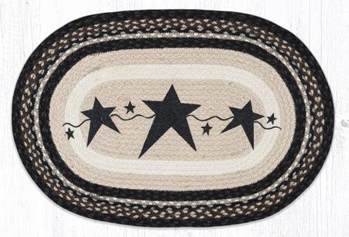 Primitive Stars Black Oval Patch Rug