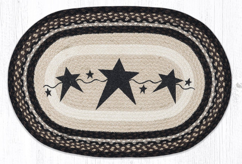 Primitive Stars Black Oval Patch Rug