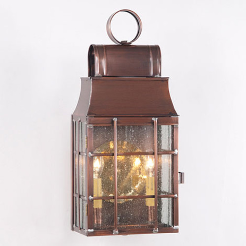 Irvin's Tinware Washington Wall Outdoor Lantern Finished In Antique Copper