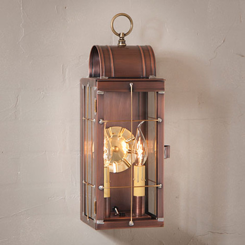 Irvin's Queen Arch Outdoor Lantern Finished In Antique Copper
