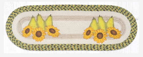 Pears & Sunflowers Jute Table Runner