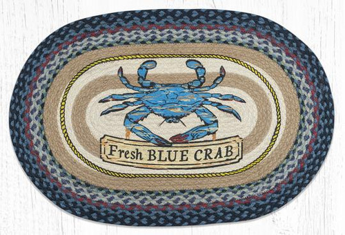 Fresh Blue Crab Braided Rug
