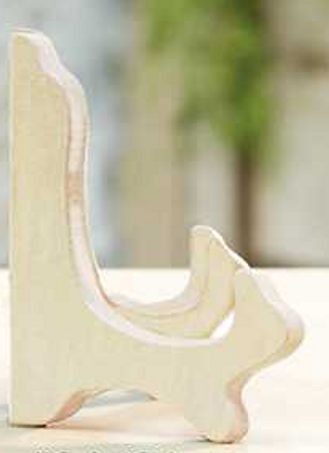 Plate Stand Wooden Soft White - Small