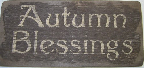 Autumn Blessings Wooden Sign