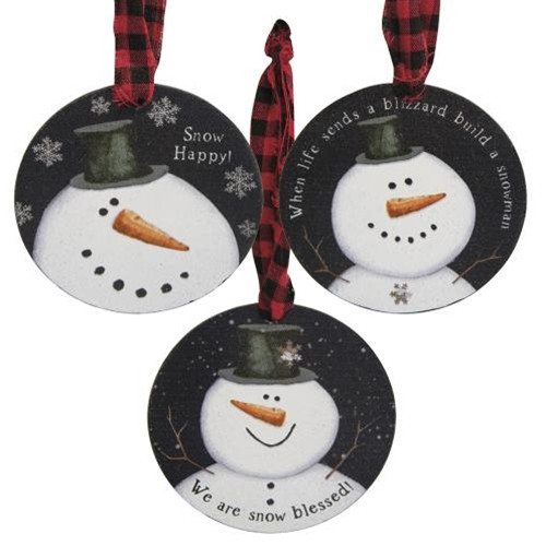 Happy Snowman Ornaments