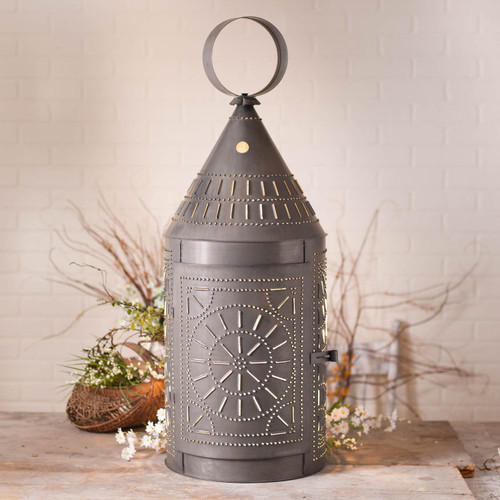 Irvin's Tinware 36-Inch Tinner's Lantern with Chisel in Kettle Black