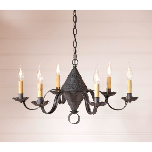 Irvin's Tinware Concord Chandelier In Kettle Black