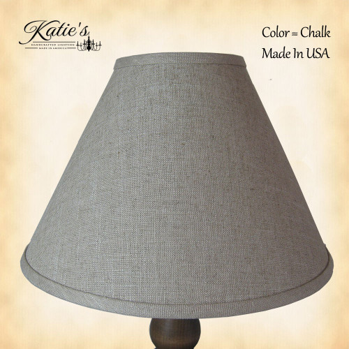 Chalk Linen Lamp Shade by Katie's Handcrafted Lighting