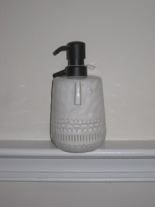 White Smiley Face Soap Dispenser