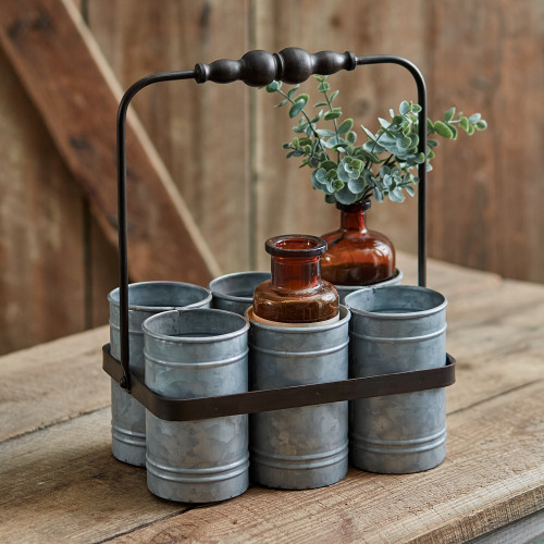 Galvanized Cup Caddy