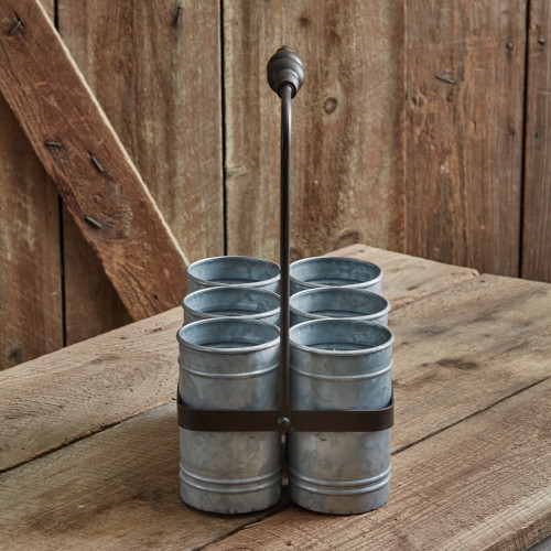 Galvanized Cup Caddy