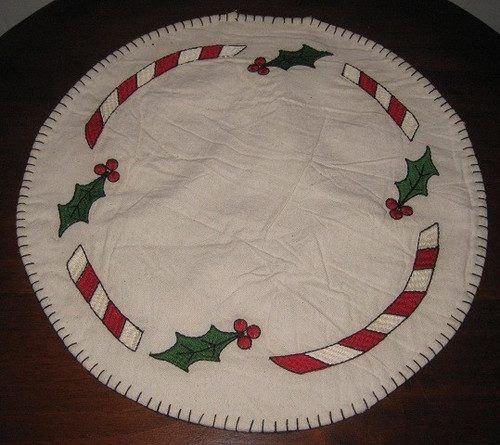 Candy Canes and Holly Table Mat