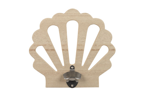 Sea Quest Collection Poly Bottle Opener - Seashell in Birchwood