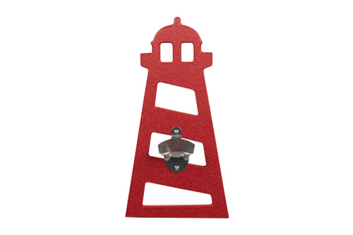 Sea Quest Collection Poly Bottle Opener - Lighthouse in Cardinal Red