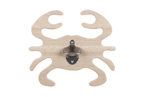 Sea Quest Collection Poly Bottle Opener - Crab in birchwood