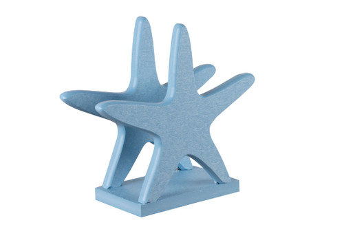 Sea Quest Collection Poly Napkin Holder - Starfish in Powder Blue