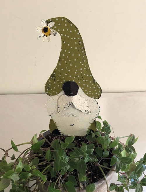 Painted Metal Garden Gnome Pick 