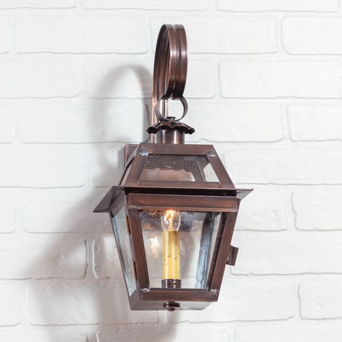 Irvin's Jr Town Crier Outdoor Wall Light in Solid Antique Copper - 1 Light