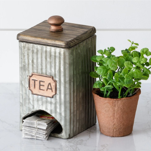 Corrugated Metal Tea Bag Holder