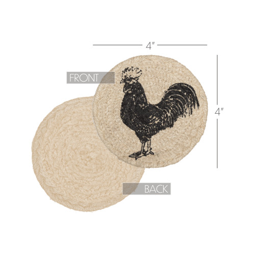 Sawyer Mill Charcoal Poultry Jute Coaster