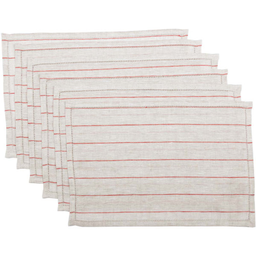 Charley Red Placemat Set of 6