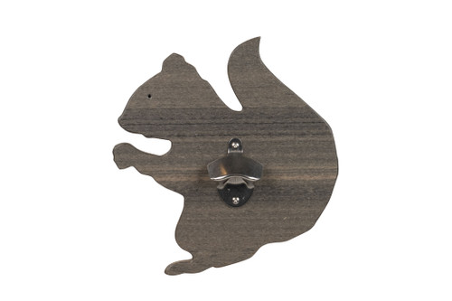 Sea Quest Rustic Collection Poly Bottle Opener - squirrel design in coastal gray.