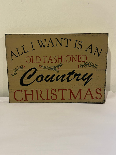 Old Fashion Country Christmas Sign