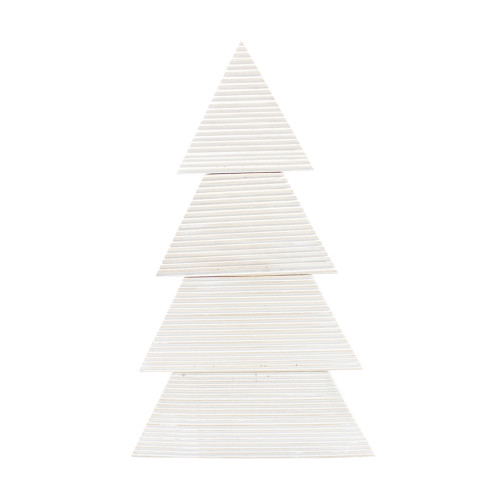 18 inch White Ridged Wood Tree