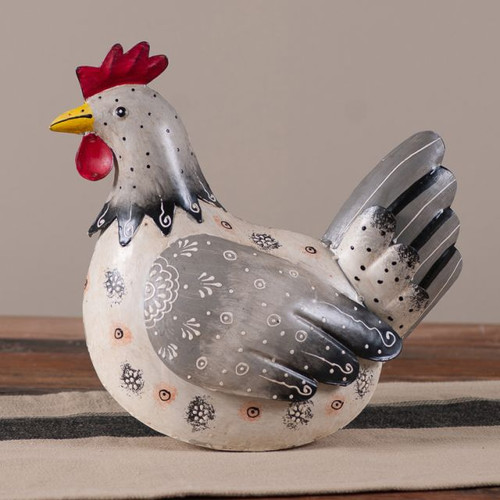 Hand Painted Iron Hen