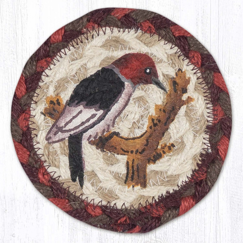 Woodpecker Braided Coaster