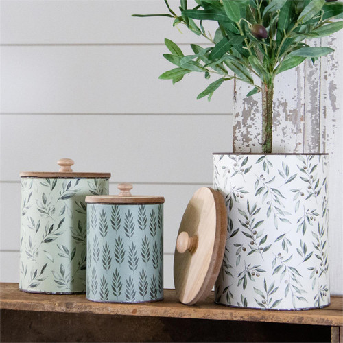Olive Branches Canister Set of Three
