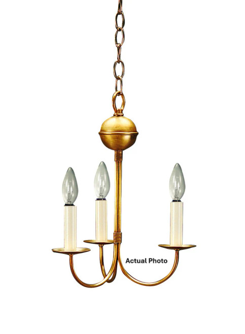 4 arm brass chandelier made in the USA by Northeast Lantern